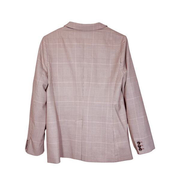 Banana Republic Classic Long & Lean Houndstooth Tailored Blazer Size 12 - Picture 5 of 12